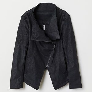 Faux leather asymmetrical biker jacket size 6